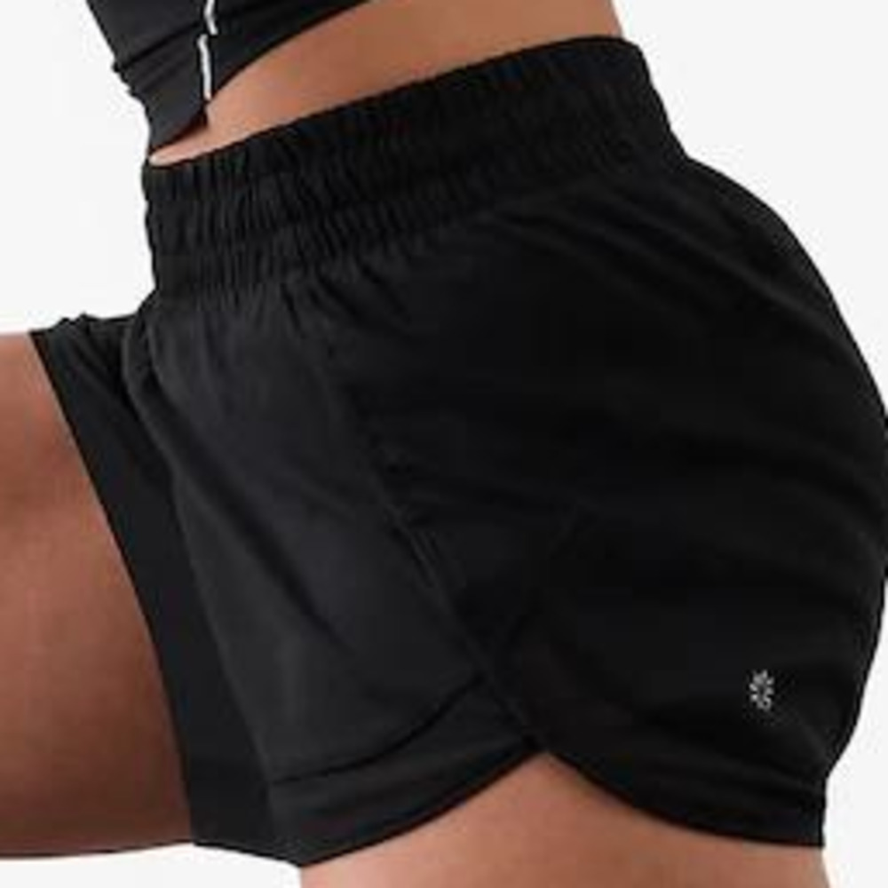 Athleta, User: testoutset@gmail.com Mesh Racer Run Mid Rise 4 Short in Black - Picture 2 of 7